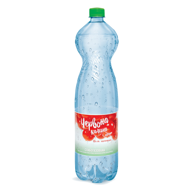 Вода мінеральна ЧЕРВОНА КАЛИНА, слабогазована, 1,5л